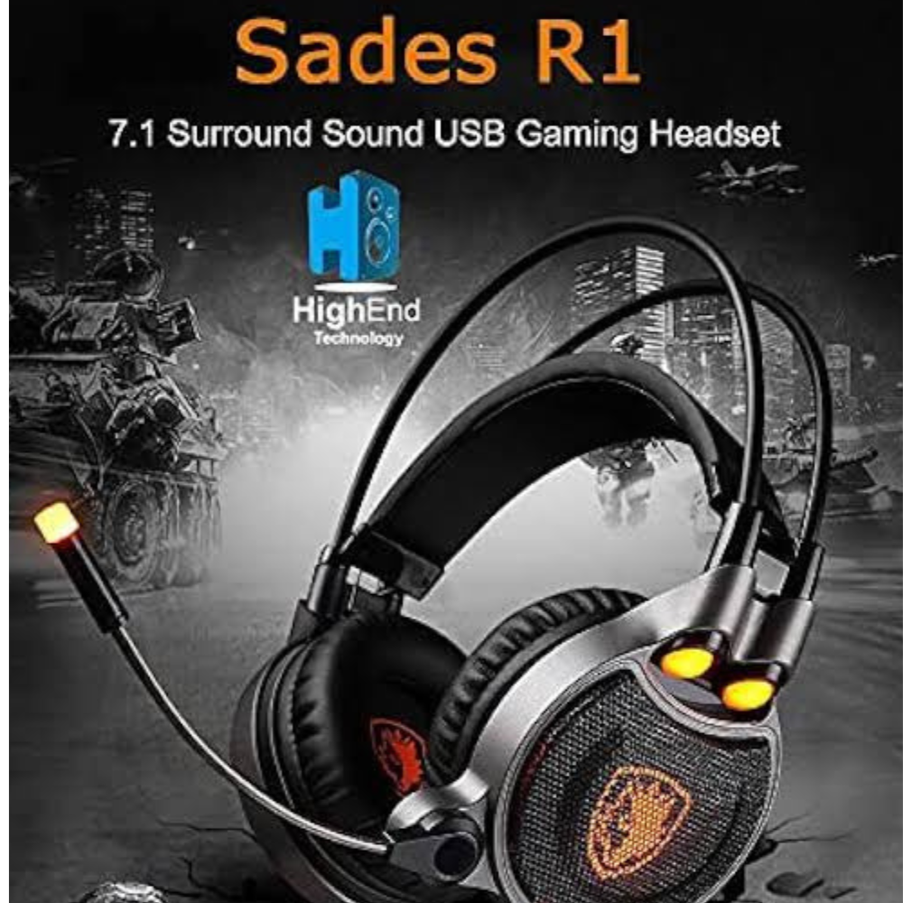 SADES R1 USB 7.1 + Vibration Surround Gaming Headset